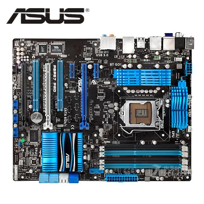 ASUS P8P67 Pro LGA 1155 P8 P67Pro 22nm материнская плата гнездо ATX DDR3 USB3.0 32GB настольный компьютер