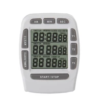 digital lcd kitchen timer cooking timer 3 channel display hourminsec ampm kitchen gadgets cooking toolswhite