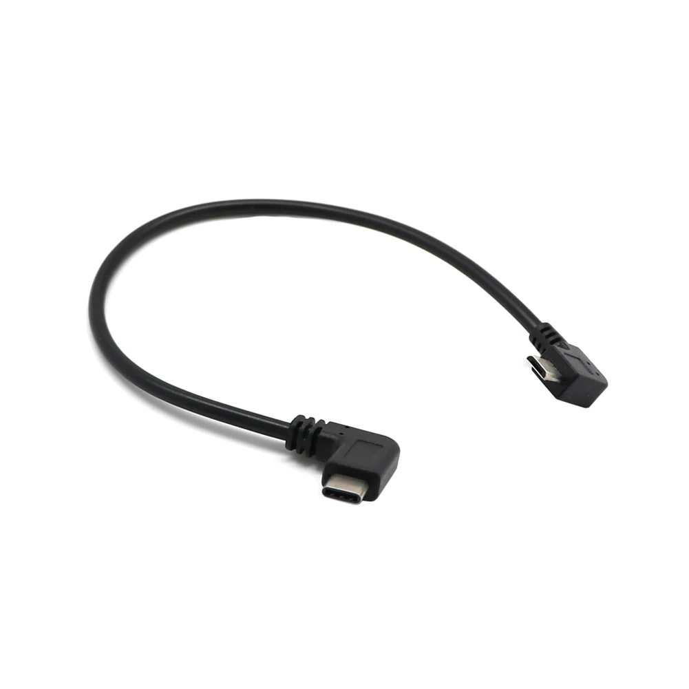Горячая Распродажа микро USB Type C OTG кабель под прямым углом для портативного