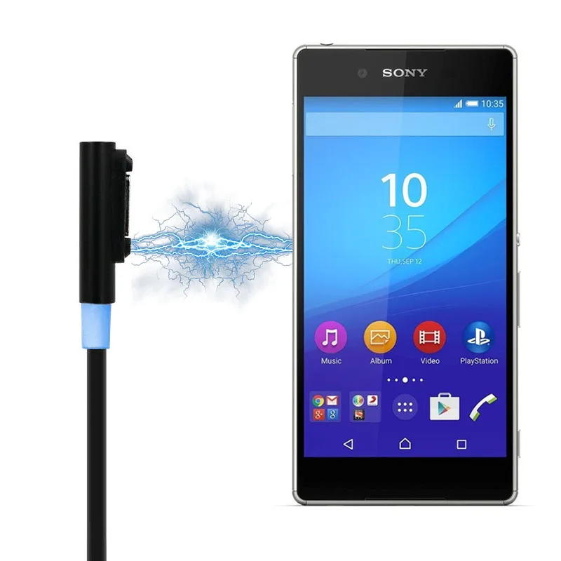 Магнитное зарядное устройство USB кабель для sony Xperia Z3 L55t Z2 Z1 Compact XL39h USB кабели Настольный Магнитный зарядный кабель