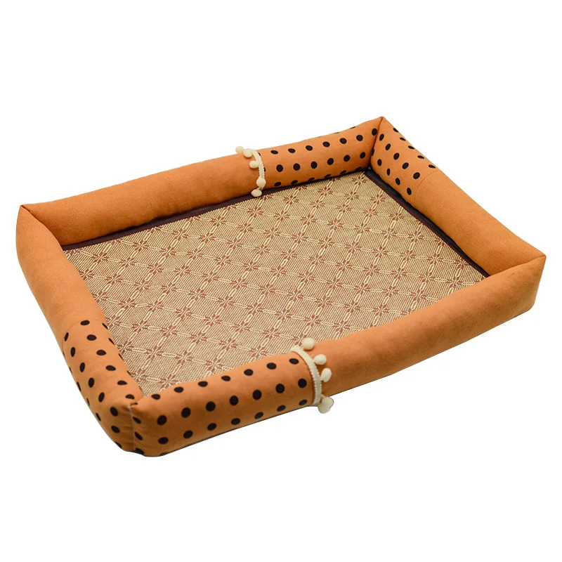 

Pet Pad Summer Cooling Mat Dog Beds Mats Bamboo breathable Bed Moisture-Proof Cooler Mattress Cushion Puppy Sleeping Bed