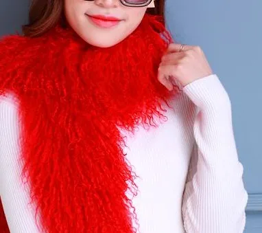 

Winter fashion, warm Tan wool neck scarf Korean version of real fur grass hair collar shawl collar
