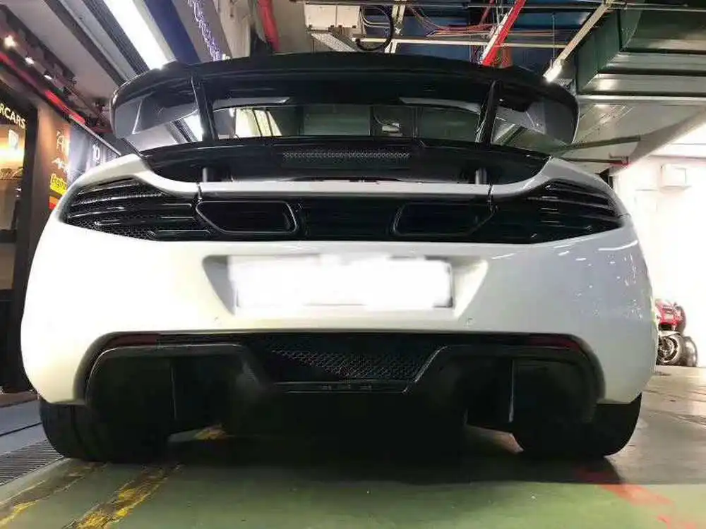 Авто задний бампер крыло багажника крыло губы углерода Fibber спойлер для Mclaren MP4-12C 650S 675T кузов комплект задний губа для бампера