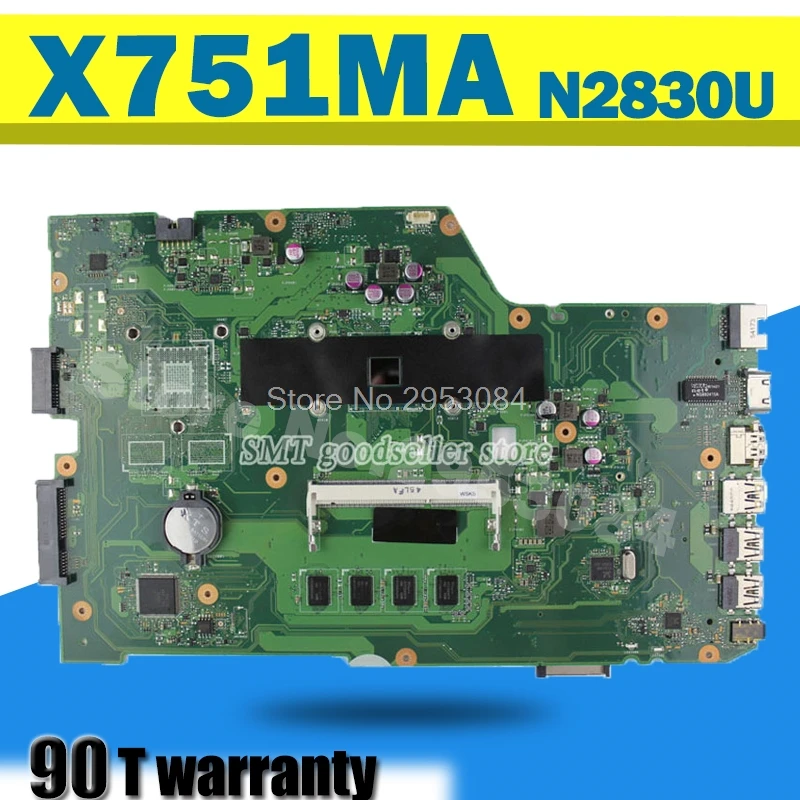 K751M K751MA X752M R752MA X751MA материнская плата для For Asus N2830 процессор X751MD REV2.0 100% тестовая