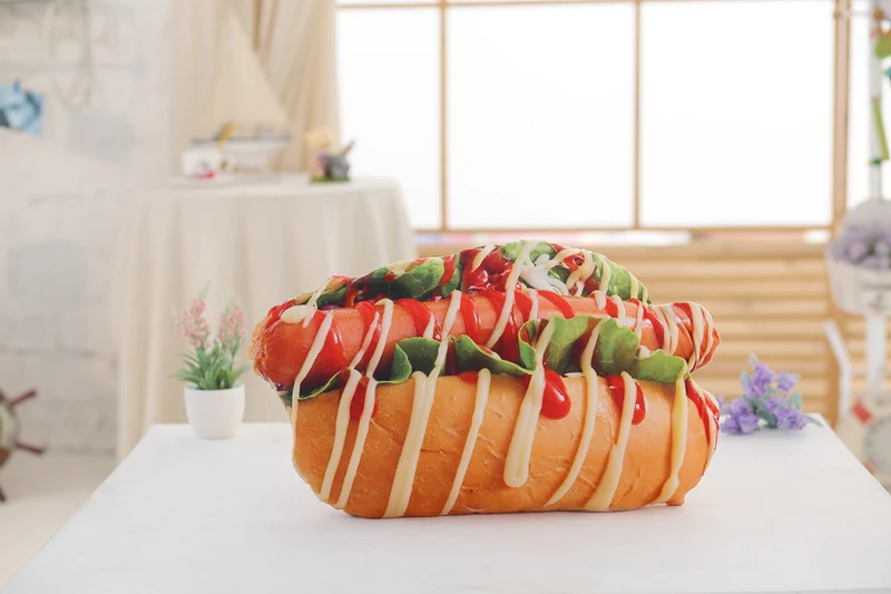 1pc Simulation Creative Food Cookies Pizza hamburger Pillow Lifelike Plush Toy Soft Stuffed Cushion Child Kid Funny Gift