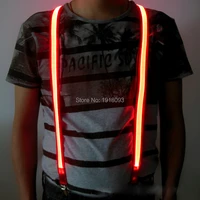 wholesale 50pieces fashion glowing product led suspender men suspender led strip suspender for event party supplies