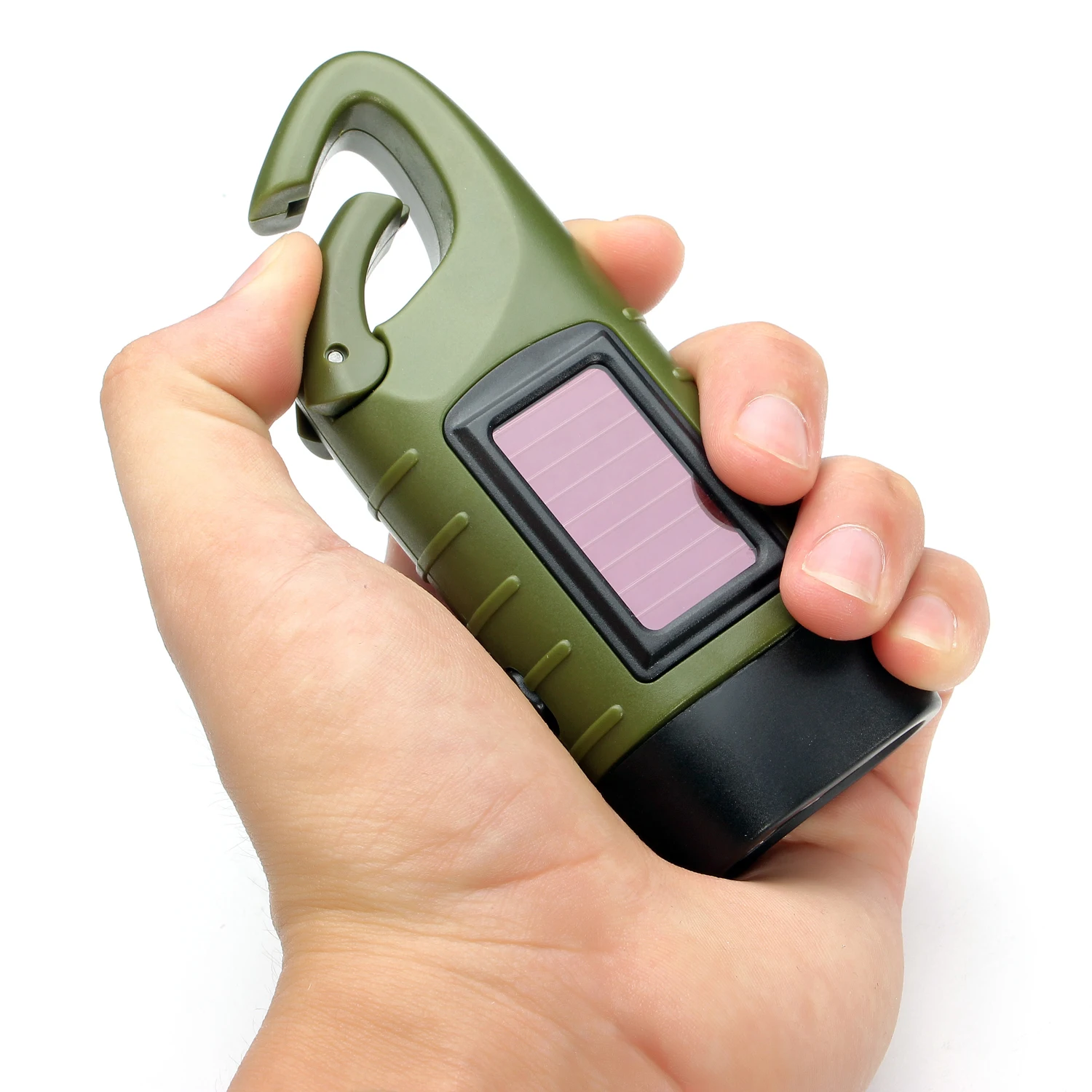 

Mini Emergency Hand Crank Dynamo Solar Flashlight Rechargeable LED Light Lamp Charging Powerful Torch For Safety Survival