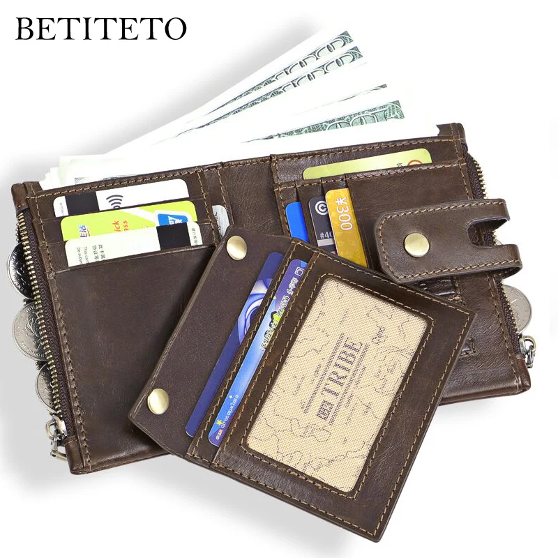 Бренд Betiteto Rfid мужской кошелек из натуральной кожи для монет Portmann Cuzdan Portomonee Kashelek