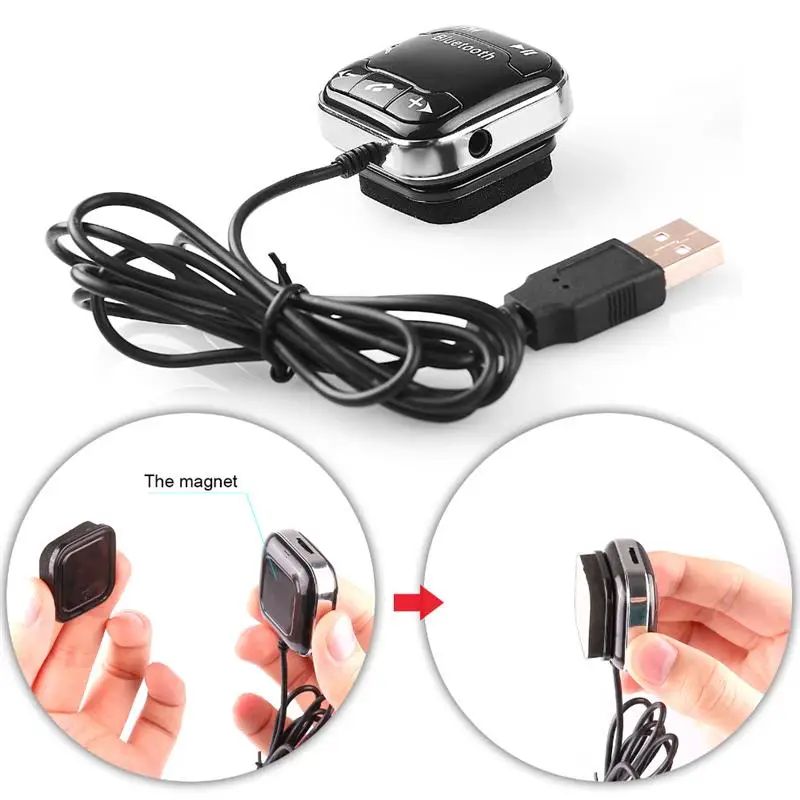 Беспроводной Bluetooth радиопередатчик FM пластиковый дисплей трансляция двойной USB