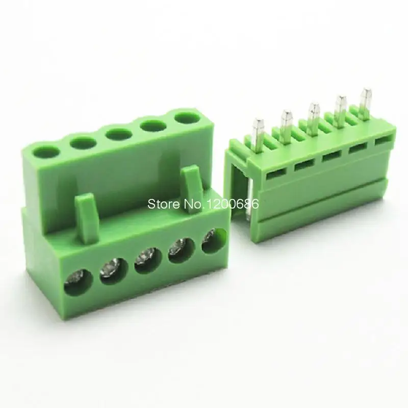 

3.96mm pitch 5pin Terminal plug type 300V 10A connector pcb screw terminal block connector