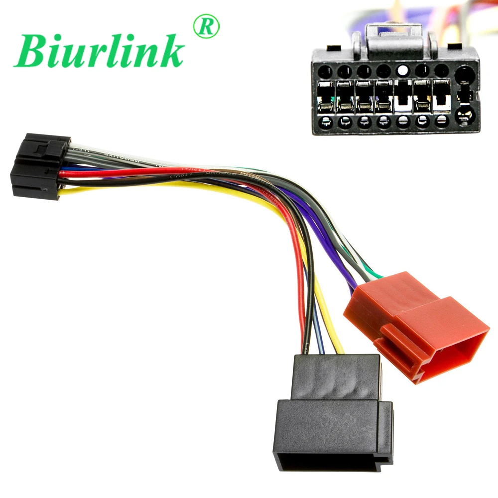 

Автомобильный радиоприемник Biurlink, 16Pin, стандартный разъем, переходник для проводов и проводов, свинцовый разъем для Kenwood 16Pin, порт смены комп...
