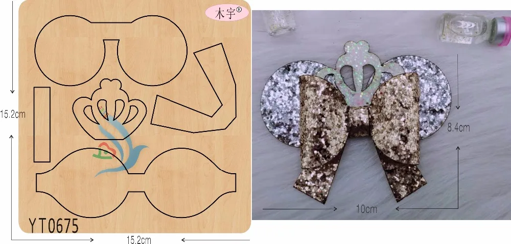 Корона Лук DIY новый деревянная форма резка умирает для Скрапбукинг Толщина/15 8
