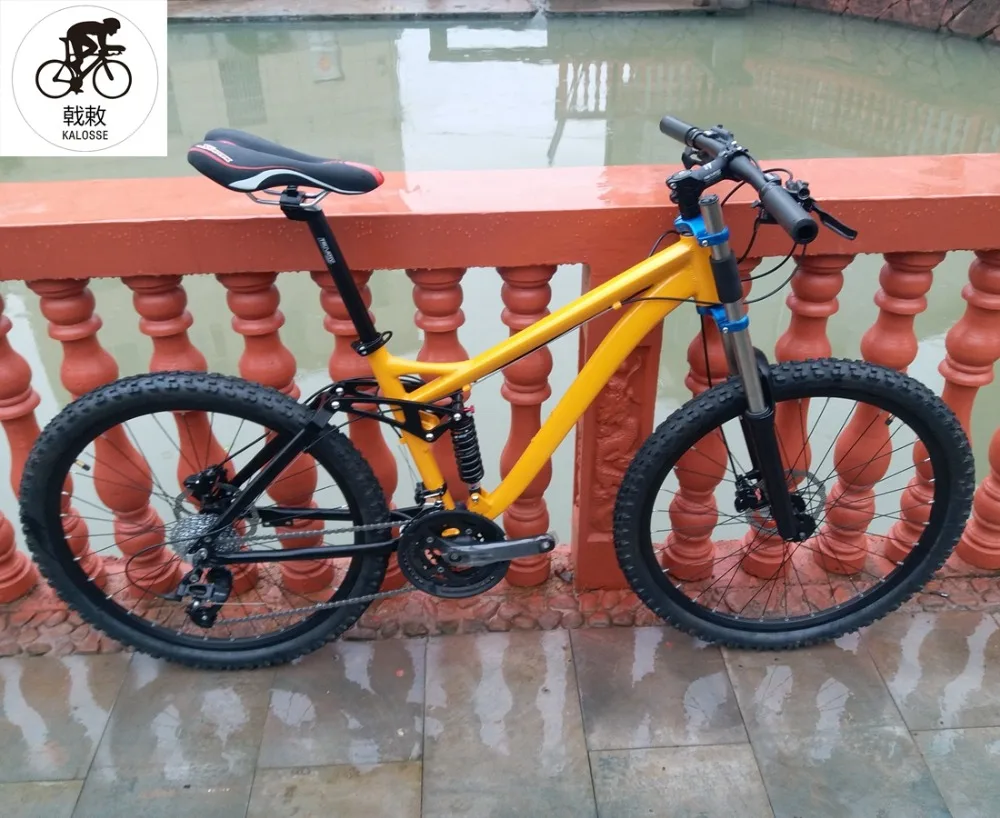 Горный велосипед Kalosse bicicleta с мягким хвостом 26 дюймов для езды по бездорожью 27