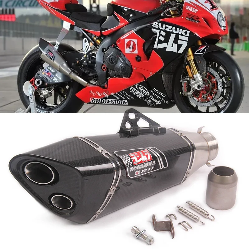 51 мм универсальный глушитель выхлопной трубы мотоцикла yoshimura Escape Moto для FZ1 R6 R3 ZX6R