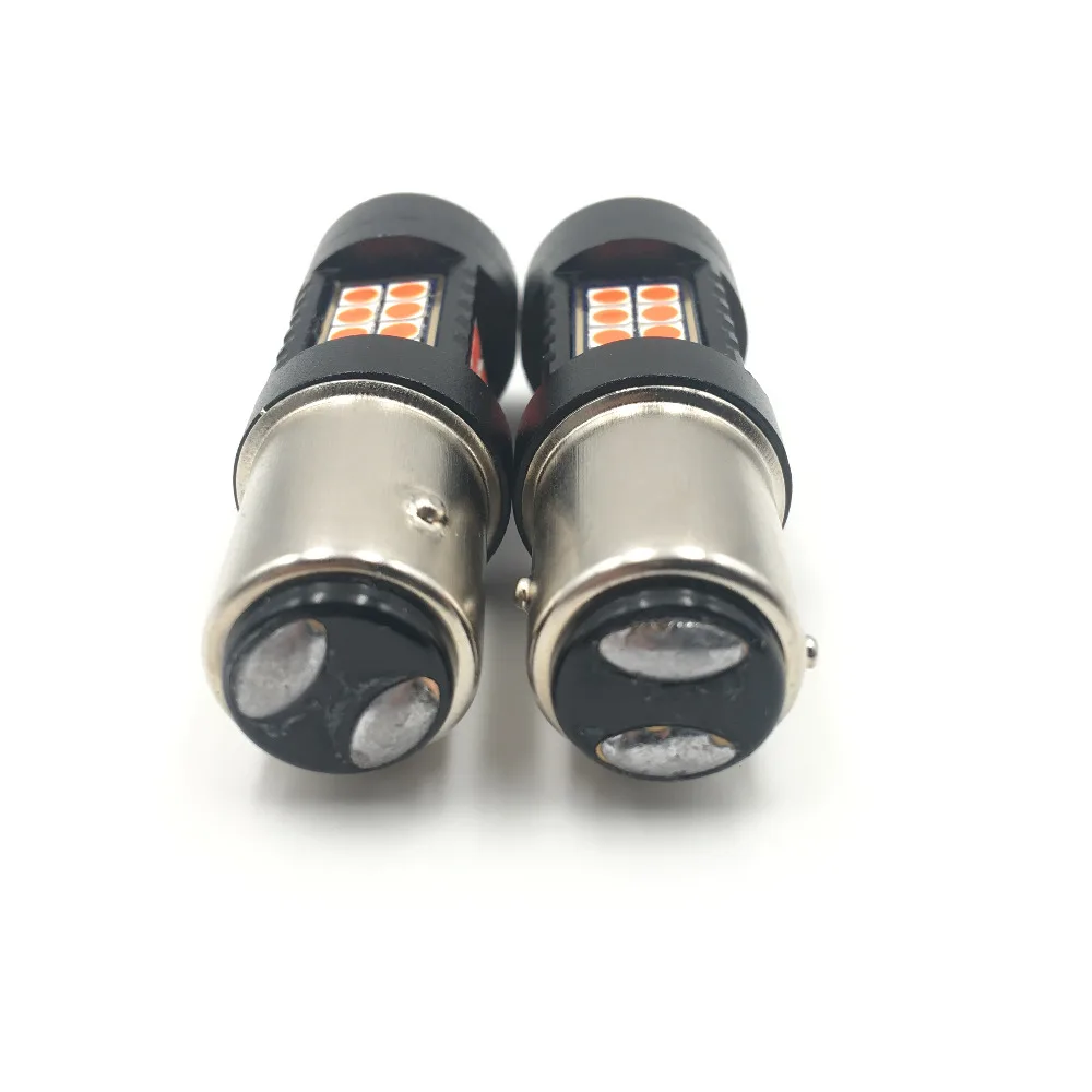 2x12V 24V S25 27SMD Автомобильный светодиодный 1156 BA15S P21W 1157 BAY15D BAY 15D P21/5 Вт светильник