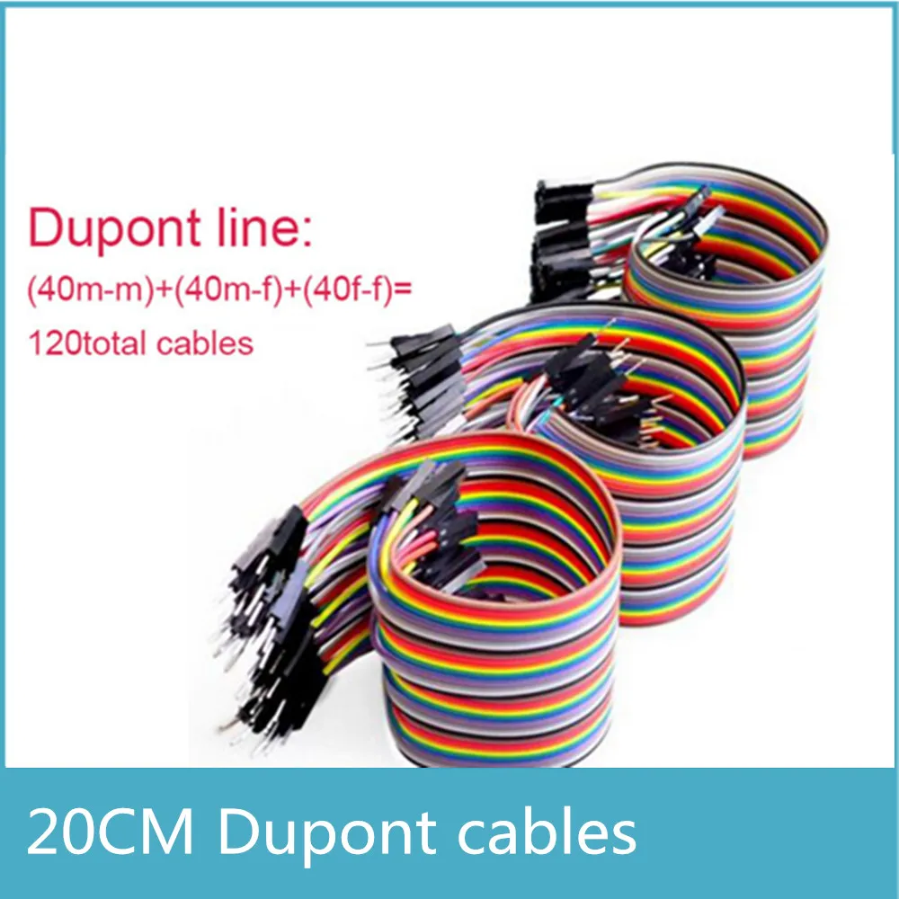 Кабель Dupont для arduino 120 шт. 20 см штекер гнездо гнездо|line dupont|line wireline cable |