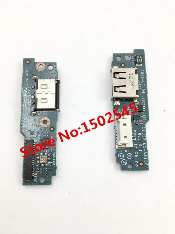 

Free Shipping Genuine Original Laptop USB Interface Board For Lenovo Thinkpad 10 Z3795 USB Board LS-A813P