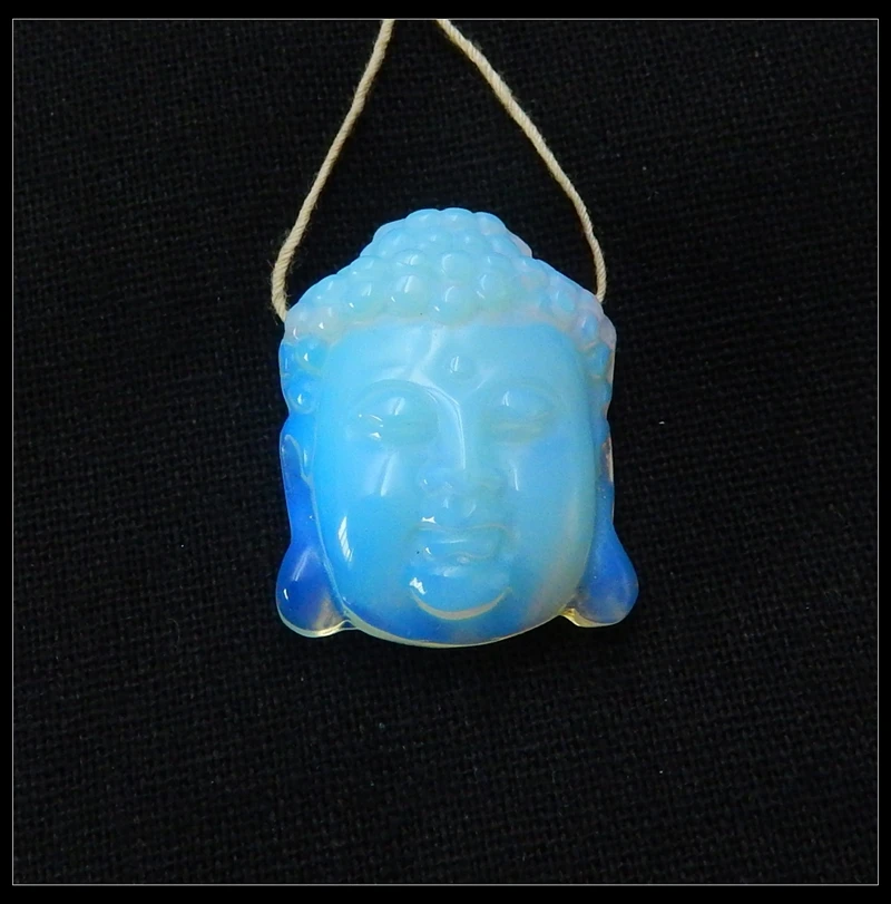 

Opalite Carved Buddha Head Fashion Pendant Bead 31x24x10mm 11.05g