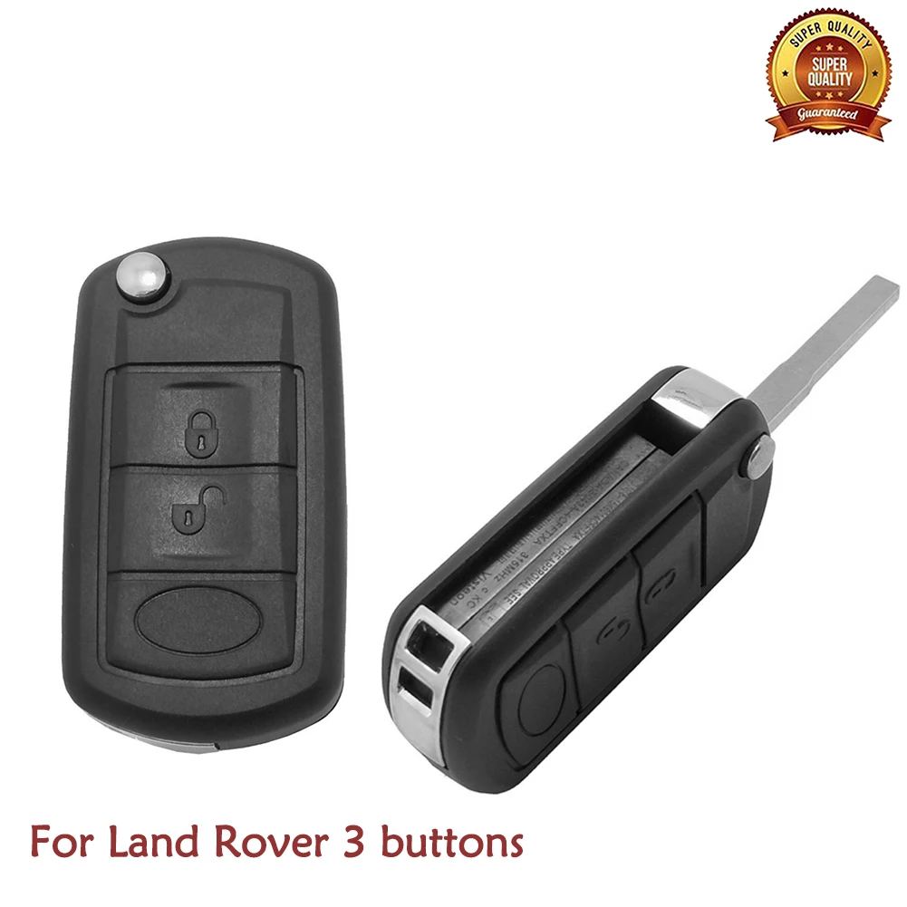Чехол для автомобильного ключа с 3 кнопками Land Rover Discovery Range откидной складной