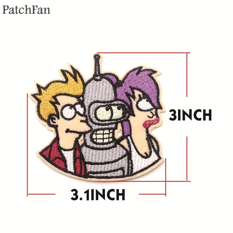 Patchfan Futurama мультфильм аппликация нашивки наклейки pour шитье рубашка сумка Джерси одежда куртка металлическая нашивка футболка A0977