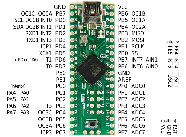Подлинная PJRC Teensy + 2 0 USB AVR develope плата для ps3 AT90USB1286 | Обустройство дома