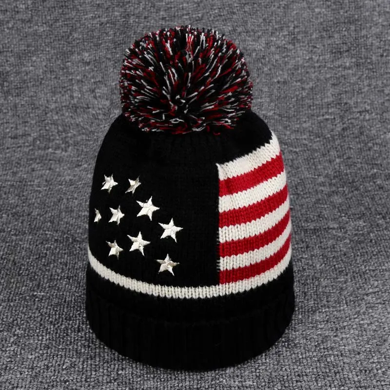 [YARBUU] Casual Beanies knitted winter hat for women and girl Knitting wool ball Warm Gorros Outdoor Brand Thick Female Cap | Аксессуары
