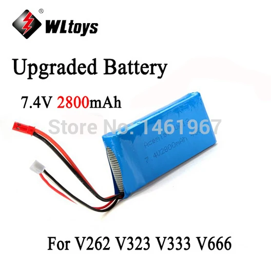 Запасные части Wltoys Модернизированный аккумулятор 7 4 В 2800 мАч для WL игрушек V262 V323