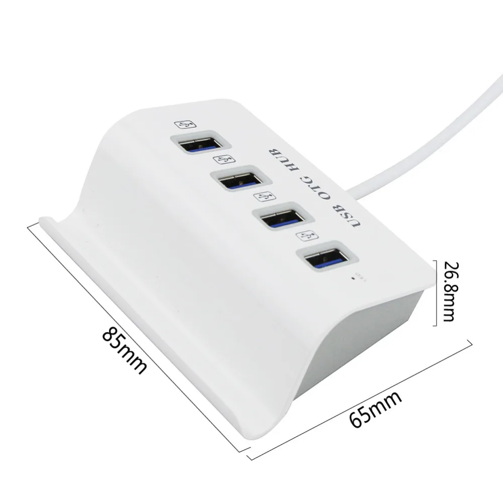 2 в 1 4-портовый концентратор Micro USB высокоскоростной OTG-концентратор