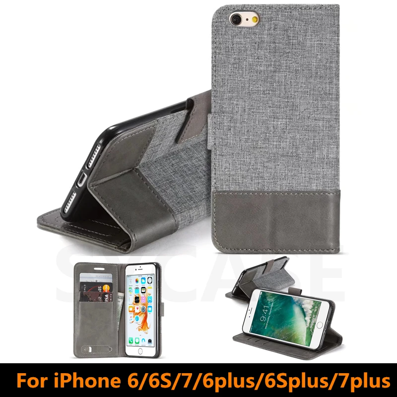 SYCASE Роскошный кошелек PU Флип кожаный чехол для сотового телефона Funda iPhone 6 S 7 плюс