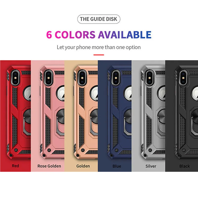 ZNP противоударный защитный чехол-держатель для iPhone X XS Max XR 7 6 чехол s Магнитный чехол для телефона с кольцом для iPhone 6 6s 7 8 Plus Чехол-держатель
