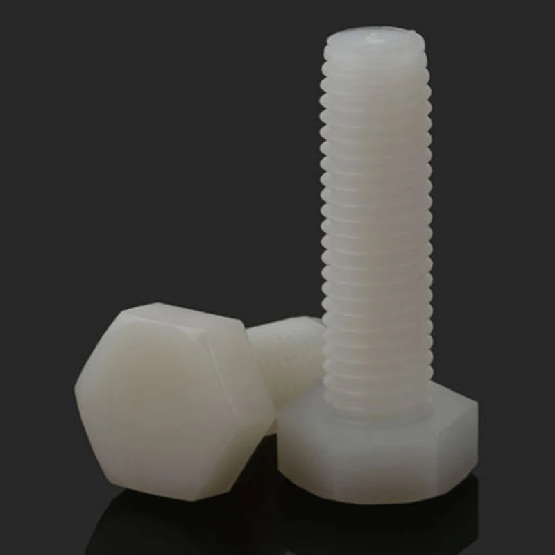 M6 External Allen Hexagon nylon Screws Hex Head bolt PA66 plastic mechanical screw Length 8mm-60mm | Обустройство дома