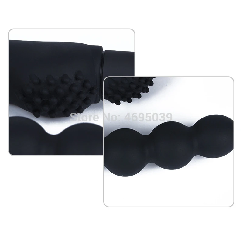 Анальный вибратор силиконовый стимулятор простаты Массажер анальные шарики