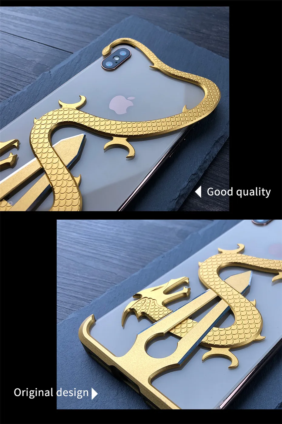 R-JUST для iPhone Xs чехол для MAX XR меч-Дракон Металлический противоударный бампер задняя крышка для iPhone X Xs Алюминиевый противоударный чехол