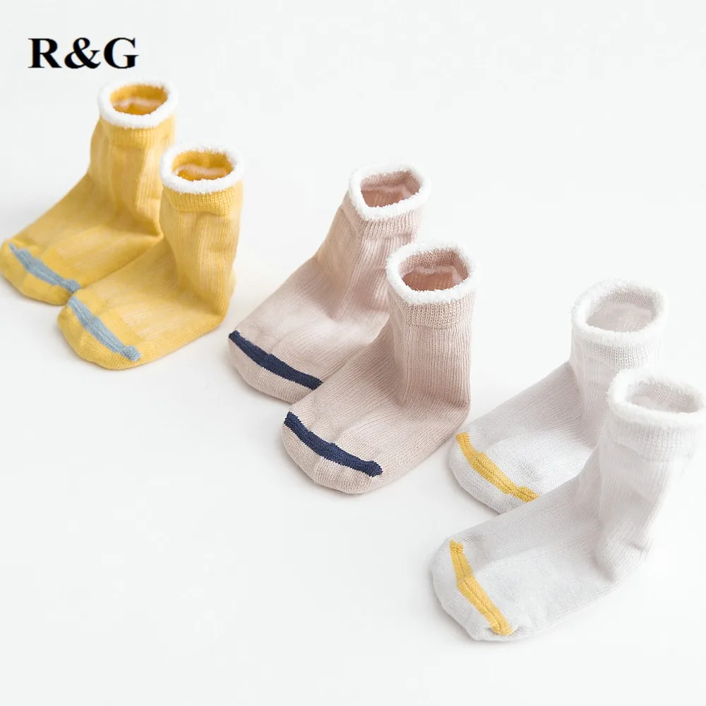 3 пар/лот носки для малышей Мягкие хлопковые однотонные новорожденных высокое
