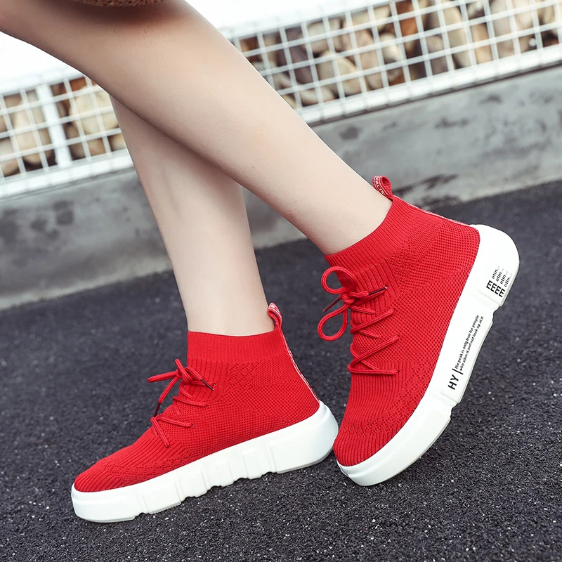 Spring New Female Vulcanized Shoes Fashion Leisure Women Shoes Women Sneakers Round Head Flat Shoes lace-up size35-40
