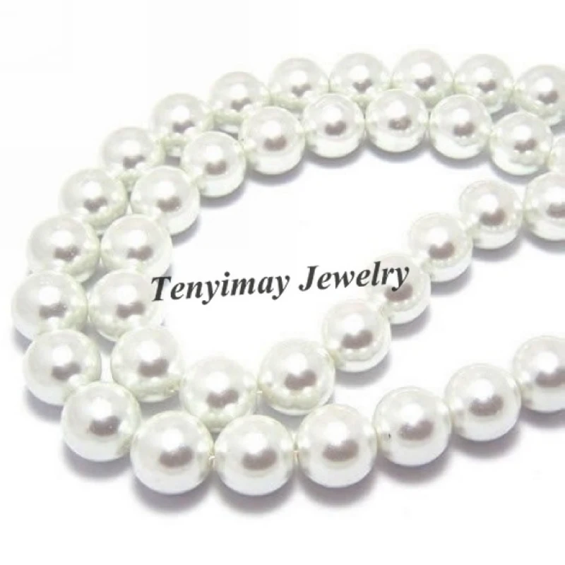 Оптовая продажа 14 мм белый искусственный жемчуг для поделок дешевый аксессуар