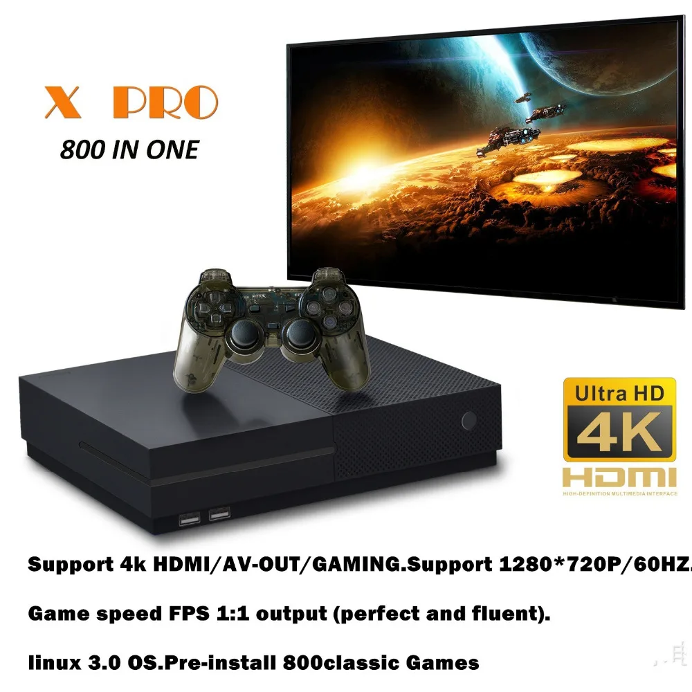 New 64 Bit Support 4K Hdmi Output Video Game Console Retro 800 Classic Family Games To TV X PRO | Электроника