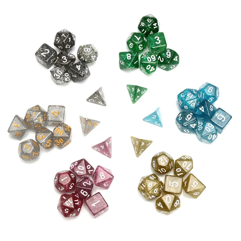 Совершенно новый топ 42 шт многогранные кости набор для подземелья Драконы D20 D12 D10