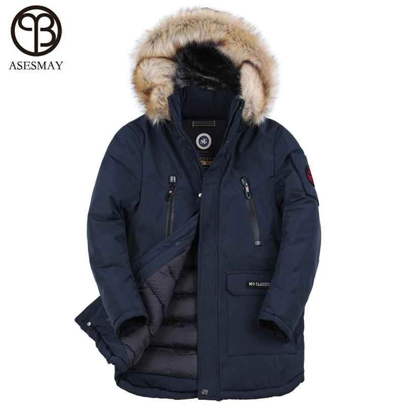 Asesmay 2019 Новое поступление мужская зимняя куртка Мужская стеганая хлопок