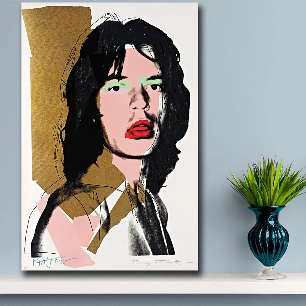 Поп-арт-стена Art Mick Jagger 3 от Andy Warhol учебное украшение на стену в спальне картина маслом печать хорошая Настенная картина для гостиной