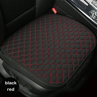 black red 1 piece XWSN Linen car seat cover cushion suitable for 99% of the auto four seasons universal comfortable and breathable Car accessories - Название цвета: black red 1 piece