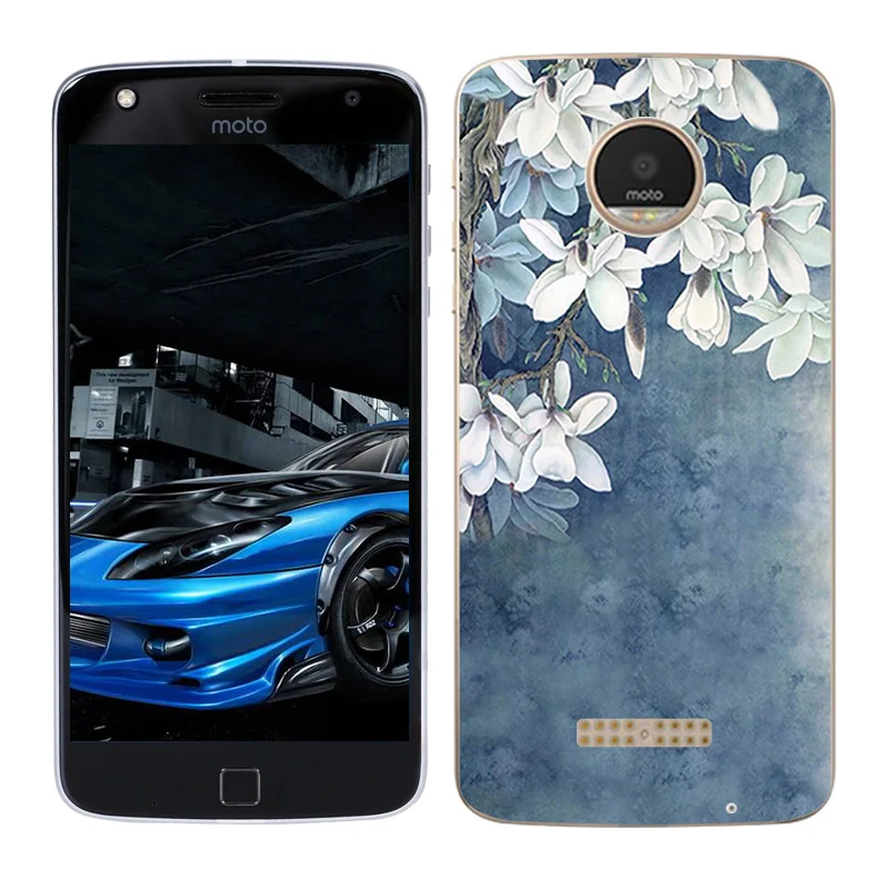 Чехлы для телефонов Motorola Moto Z Play Модный мягкий силиконовый чехол с рисунком X 4 XT 1635