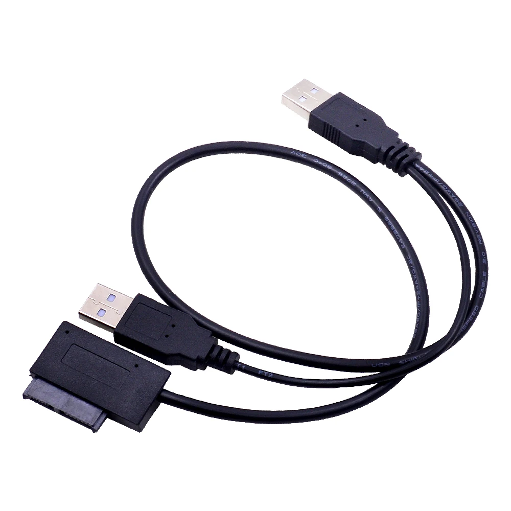 CHIPAL USB 2 0 до 6 + 7 13Pin Slimline тонкий кабель SATA с внешним USB2.0 Питание для ноутбука CD ROM DVD