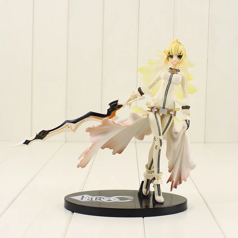 20cm Fate Stay Night Saber Figure Toy in White Dress Beauty Model Doll Gift for Kids | Игрушки и хобби