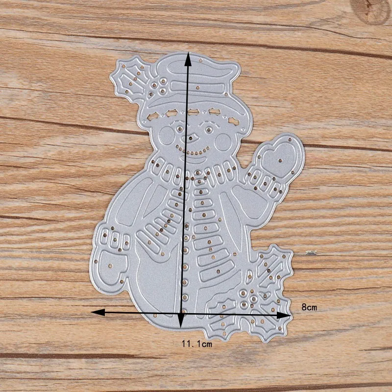Металлический Рождественский снеговик шаблон-штамп трафареты для резки DIY