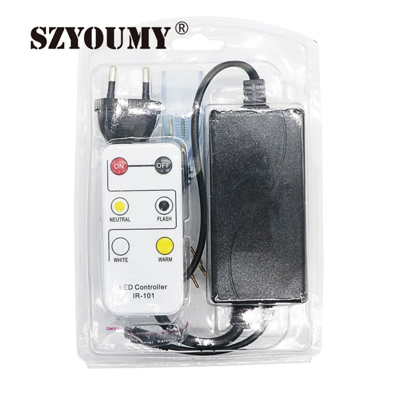 SZYOUMY 110V 220V Led Dimmer Controller With 6 Keys IR Remote Single Color Led Strip Dimmer EU Plug Free Shipping