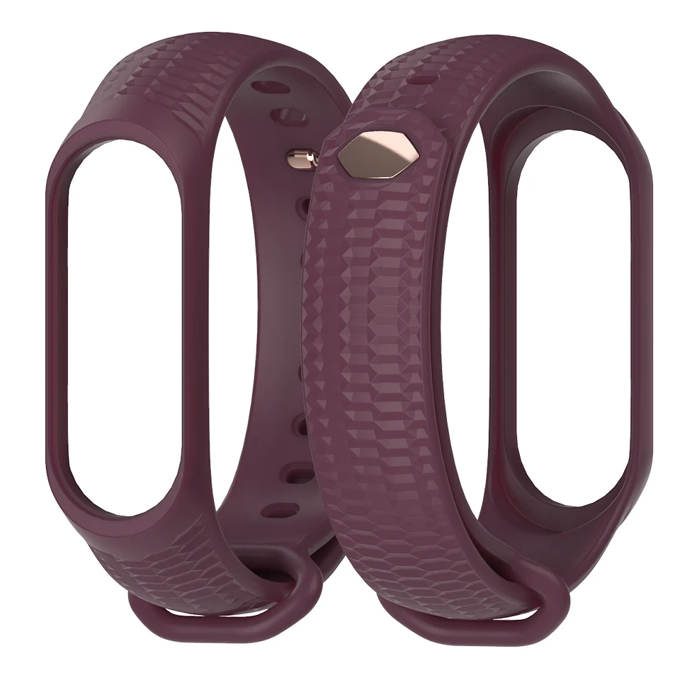 Wine Red Ремешок mi jobs mi Band 4 для Xiaomi mi Band 4 браслет силиконовые умные часы браслет mi band 4 аксессуары mi Band 3 ремни - Цвет: Wine Red