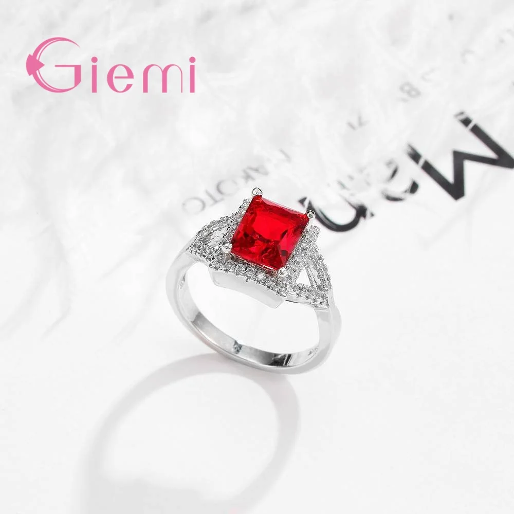 Винтажные Квадратные Кольца из стерлингового серебра 925 пробы для женщин