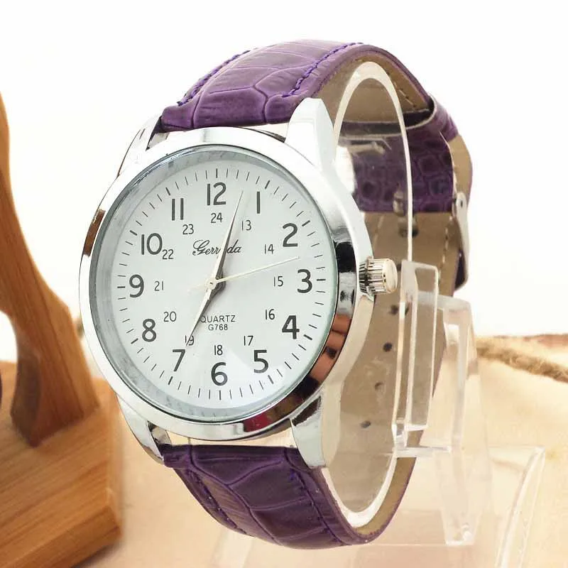 Montre Femme Saat наручные часы для женщин Элегантные Аналоговые Роскошные Спортивные кварцевые мужские наручные часы с кожаным ремешком женские часы - Цвет: 7