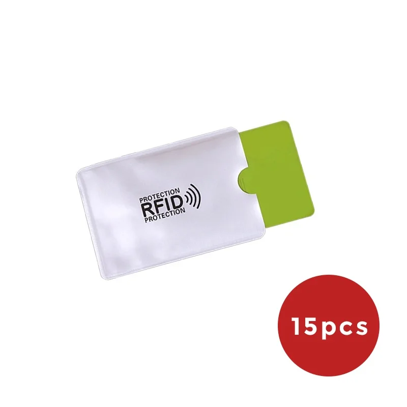 15 шт Анти Rfid кошелек Блокировка ридер банк держатель карты Id Чехол для банковских